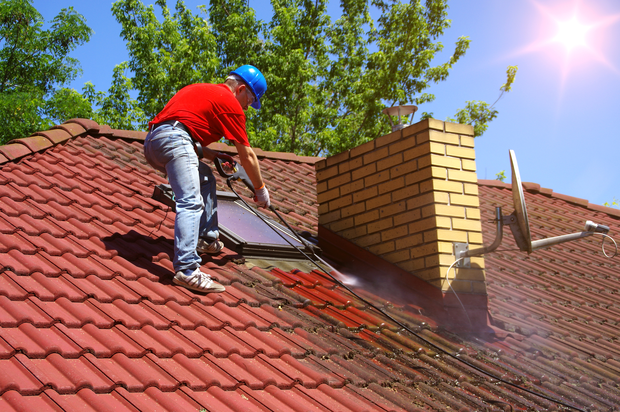 House roof cleaning with pressure tool pressure washing roof leads